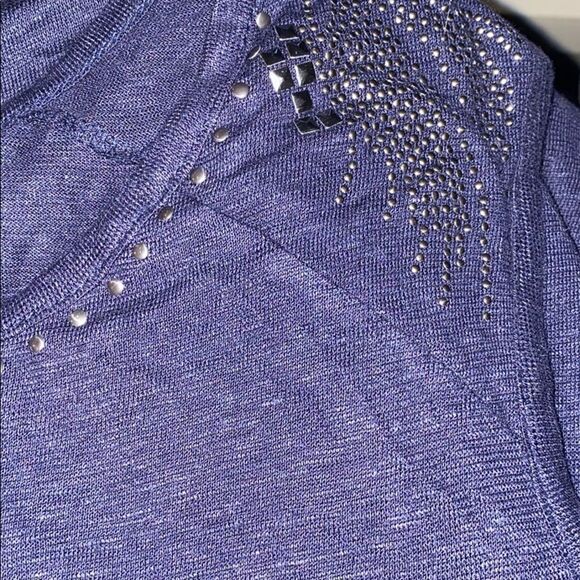 ✨Express Rhinestone Shoulder Georgette Top✨ - Picture 4 of 4